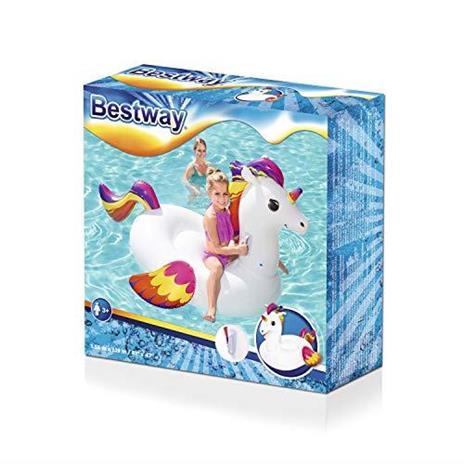 Unicorno Gonfiabile Cavalcabile 150x117cm Bestway 41114 Giochi Piscina - 4