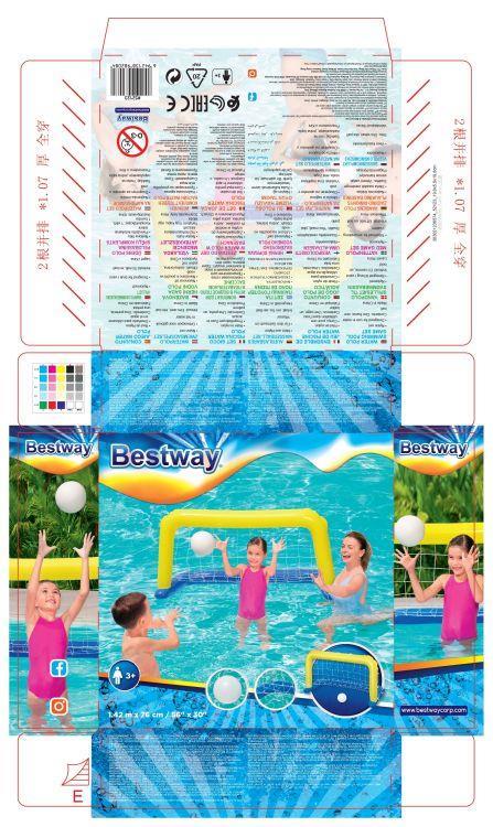 Bestway BW52123-21 Set di pallanuoto Gonfiabile, Giochi per Piscina - 11