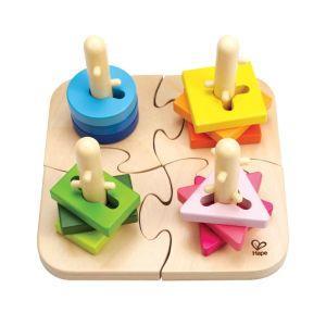 Puzzle Pioli Creativi - Hape - Hape Giochi prima Infanzia - Puzzle in legno  - Giocattoli