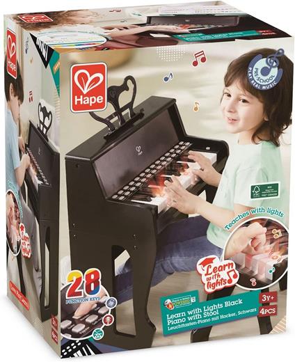 Hape Pianoforte Impara con le Luci con Sgabello