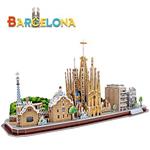 Cubic Fun. Puzzle 3D City Line Barcelona (Tachan MC256h)