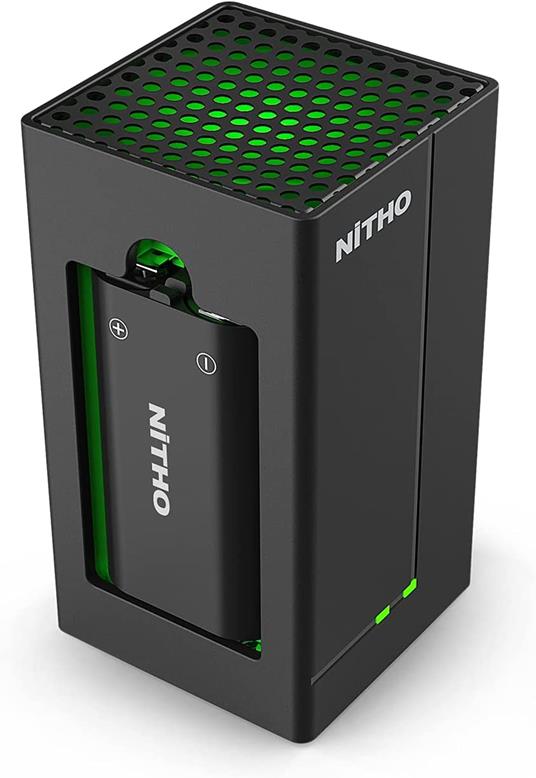 Nitho Xbox Series X/S Xbox One X/S Dual Charger Box, Dual Rechargeable Battery Packs for Xbox Controllers, Black - 5