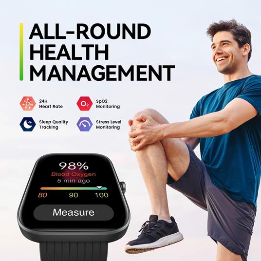 Amazfit Bip 3 Pro 4,29 cm (1.69'') TFT 44 mm Nero GPS (satellitare) - Senza  marca/Generico - Telefonia e GPS | IBS