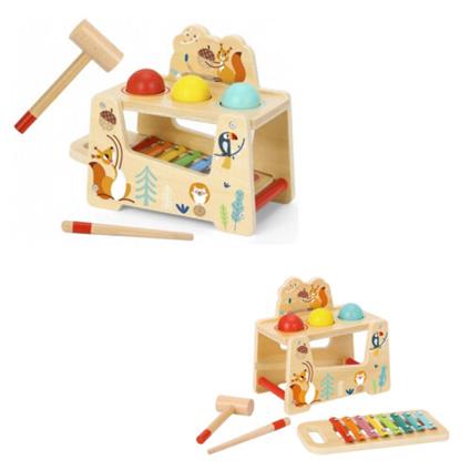 Gioco Musicale Battipalla Giocattolo in Legno per Bambini