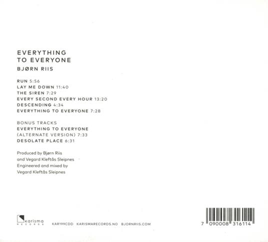 Everything To Everyone (Digipack with Bonus Tracks) - CD Audio di Bjorn Riis