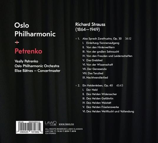 Also Sprach Zarathustra - Ein Heldenleben - CD Audio di Richard Strauss,Oslo Philharmonic Orchestra,Vasily Petrenko - 2