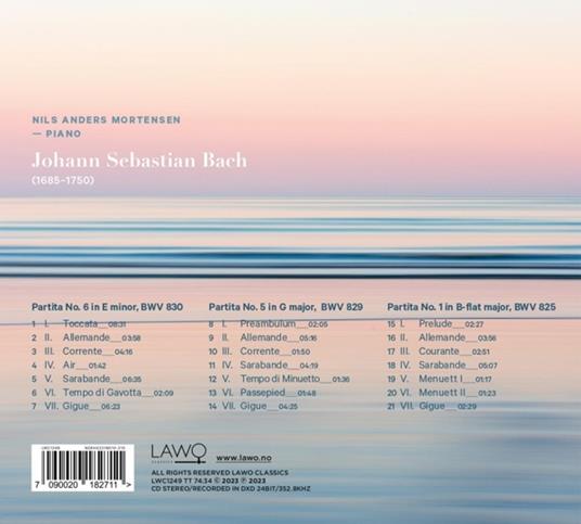 Partitas Nos. 1, 5 & 6 - CD Audio di Johann Sebastian Bach,Nils Anders Mortensen - 2