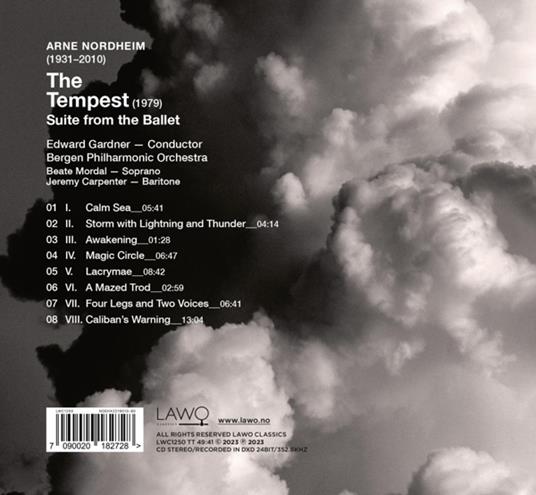 Arne Nordheim. The Tempest - Suite From The Ballet - CD Audio di Bergen Philharmonic Orchestra - Edward Gardner - 2