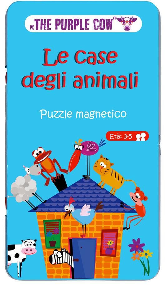 Purple Cow: Le Case Degli Animali - Puzzle Magnetico