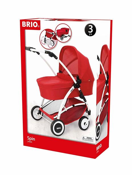 Brio Carrozzina Spin Per Bambola, Rossa - 6