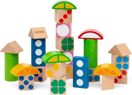 BRIO - Mattoncini in Legno Colorati, Set di Costruzioni per Bambini, Scatola da 25 Pezzi, Età 12+ Mesi - 2