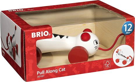 BRIO - Gatto Trainabile, Gioco Spingi e Cammina in Legno, Età 12+ Mesi - 4