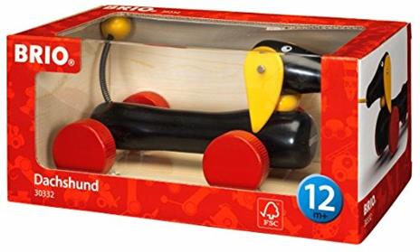 BRIO - Cane Bassotto, Gioco Spingi e Cammina in Legno, Età 12+ Mesi - 2