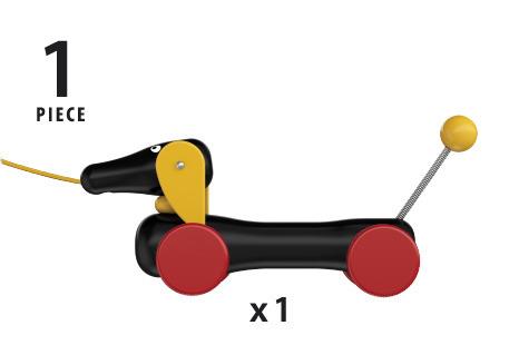 BRIO - Cane Bassotto, Gioco Spingi e Cammina in Legno, Età 12+ Mesi - 6