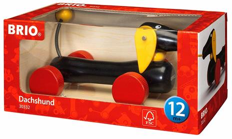 BRIO - Cane Bassotto, Gioco Spingi e Cammina in Legno, Età 12+ Mesi - 9