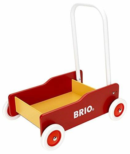 BRIO - Carrettino Primi passi con Ruote, Girello per Bambini in Legno, Ruote Gommate e Maniglia reclinabile - 2