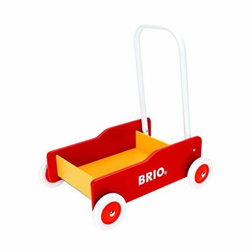 BRIO - Carrettino Primi passi con Ruote, Girello per Bambini in Legno, Ruote Gommate e Maniglia reclinabile - 3