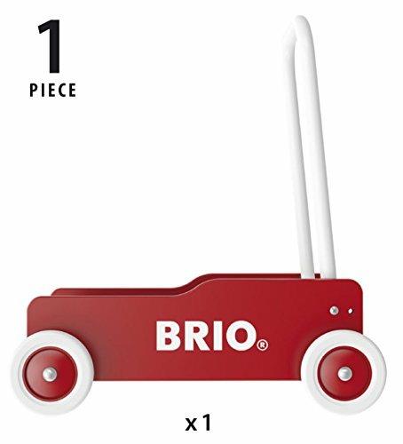 BRIO - Carrettino Primi passi con Ruote, Girello per Bambini in Legno, Ruote Gommate e Maniglia reclinabile - 5