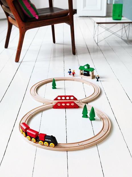 BRIO - Set Ferrovia Classico, Pista Trenino con Accessori, 22 Pezzi, Età 24+ Mesi - 13