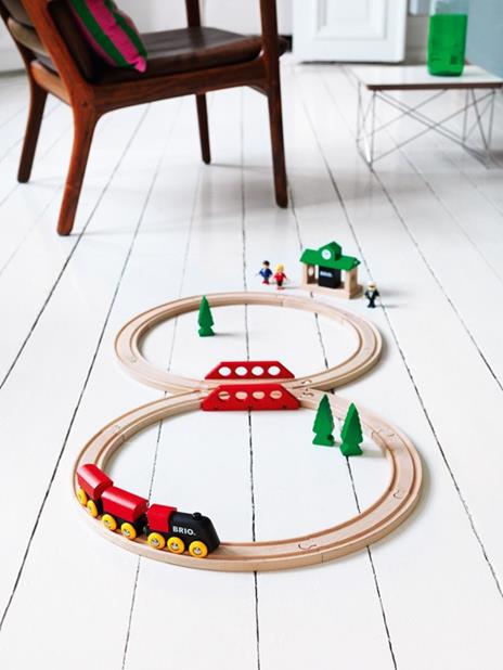 BRIO - Set Ferrovia Classico, Pista Trenino con Accessori, 22 Pezzi, Età 24+ Mesi - 7