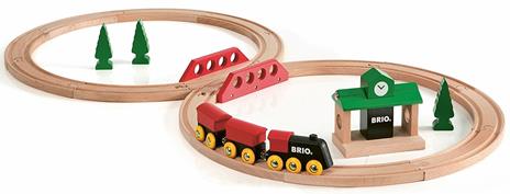 BRIO - Set Ferrovia Classico, Pista Trenino con Accessori, 22 Pezzi, Età 24+ Mesi - 11