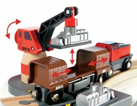 BRIO WORLD - Set Ferrovia Portuale, Pista Trenino con Accessori, 16 pezzi, Età 3+ Anni - 5