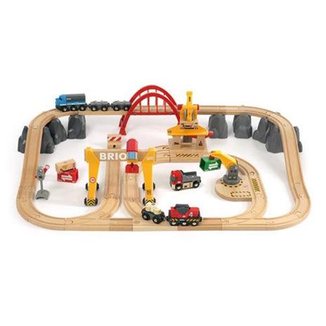 BRIO WORLD - Set Ferrovia Deluxe Trasporto Merci, Pista Trenino con Accessori, 54 pezzi, Età 3+ Anni - 2