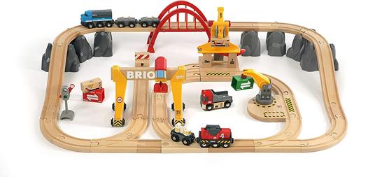 BRIO WORLD - Set Ferrovia Deluxe Trasporto Merci, Pista Trenino con Accessori, 54 pezzi, Età 3+ Anni - 5