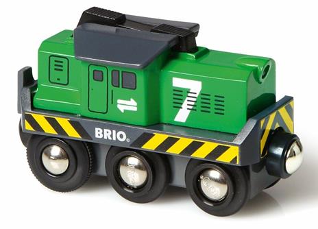 BRIO WORLD - Locomotiva per Treno Merci a Batterie con Faro, Veicoli per Pista Trenino BRIO, Età 3+ Anni - 12