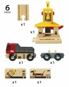 BRIO WORLD - Stazione Movimentazione Merci, Accessorio per Pista Trenino BRIO, Set da 6 Pezzi, Età 3+ Anni - 7