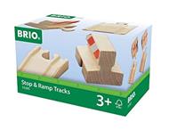 BRIO WORLD - Pacchetto Rampa e Stop, Accessori per Pista Trenino BRIO, 4 Pezzi, Età 3+ Anni