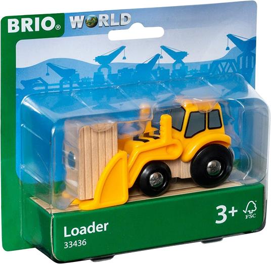 BRIO WORLD - Pala Caricatrice Frontale con Carico Magnetico, Veicoli Giocattolo in Legno, 2 Pezzi, Età 3+ Anni - 7