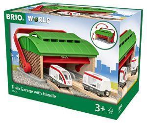 BRIO WORLD - Rimessa dei Treni con Maniglia, Accessorio per Pista Trenino BRIO, Set da 3 Pezzi, Età 3+ Anni