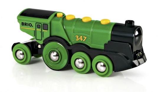 BRIO WORLD - Grande Locomotiva Verde a Batterie con Luci e Suoni, Veicoli per Pista Trenino BRIO, Età 3+ Anni - 2