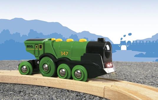 BRIO WORLD - Grande Locomotiva Verde a Batterie con Luci e Suoni, Veicoli per Pista Trenino BRIO, Età 3+ Anni - 6