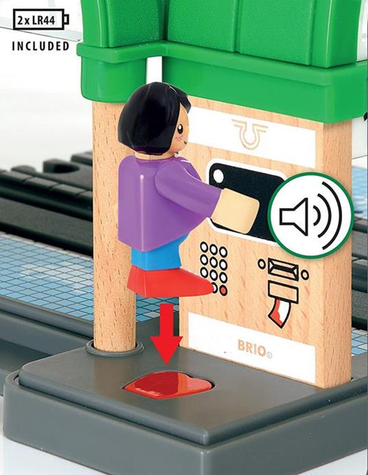 BRIO WORLD - Stazione Centrale, Accessorio per Pista Trenino BRIO, Set da 2 Pezzi, Età 3+ Anni - 25