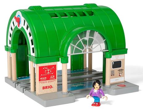 BRIO WORLD - Stazione Centrale, Accessorio per Pista Trenino BRIO, Set da 2 Pezzi, Età 3+ Anni - 18