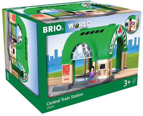 BRIO WORLD - Stazione Centrale, Accessorio per Pista Trenino BRIO, Set da 2 Pezzi, Età 3+ Anni - 20