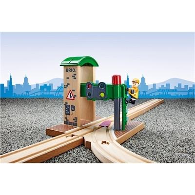 BRIO WORLD - Doppio Semaforo con Operatore, Accessorio per Pista Trenino BRIO, Set da 2 Pezzi, Età 3+ Anni - 4