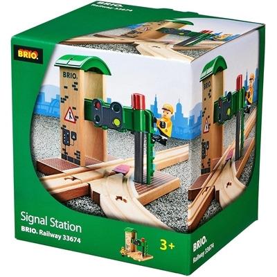 BRIO WORLD - Doppio Semaforo con Operatore, Accessorio per Pista Trenino BRIO, Set da 2 Pezzi, Età 3+ Anni - 6