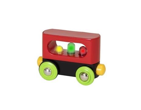 BRIO - Il Mio Primo Vagone Ferroviario con Luci, Accessori Pista Trenino BRIO, La Mia Prima Ferrovia, Età 18+ Mesi