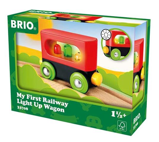 BRIO - Il Mio Primo Vagone Ferroviario con Luci, Accessori Pista Trenino BRIO, La Mia Prima Ferrovia, Età 18+ Mesi - 5