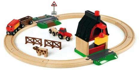 BRIO WORLD - Set Ferrovia Fattoria, Pista Trenino con Accessori, 20 pezzi, Età 3+ Anni - 3