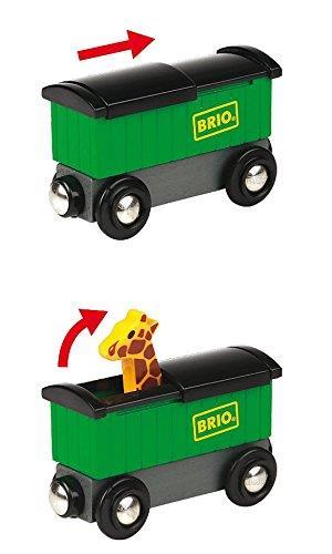 BRIO WORLD - Treno Safari, Veicoli per Pista Trenino BRIO, 3 Pezzi, Età 3+ Anni - 6