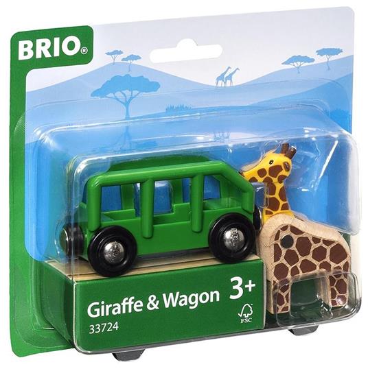 BRIO WORLD - Vagone Safari con Giraffa, Veicoli per Pista Trenino BRIO, 2 Pezzi, Età 3+ Anni - 10