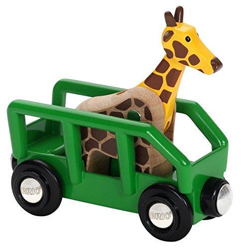 BRIO WORLD - Vagone Safari con Giraffa, Veicoli per Pista Trenino BRIO, 2 Pezzi, Età 3+ Anni - 2