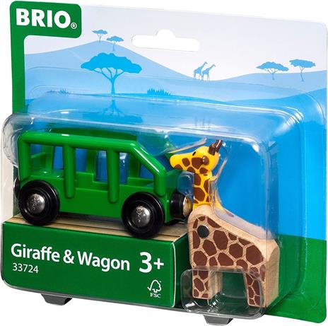 BRIO WORLD - Vagone Safari con Giraffa, Veicoli per Pista Trenino BRIO, 2 Pezzi, Età 3+ Anni - 11