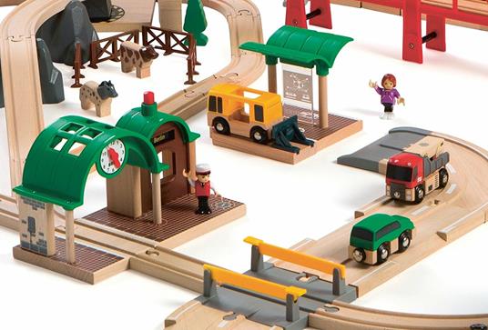 BRIO WORLD - Set Deluxe Il Mondo Della Ferrovia, Pista Trenino con Accessori, 106 pezzi, Età 3+ Anni - 11