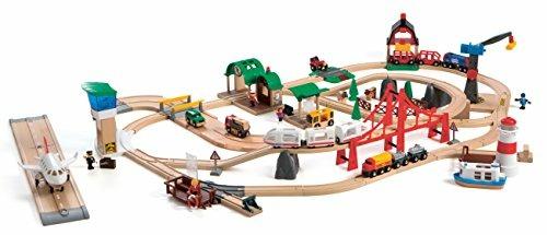 BRIO WORLD - Set Deluxe Il Mondo Della Ferrovia, Pista Trenino con Accessori, 106 pezzi, Età 3+ Anni - 2