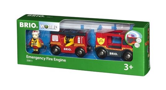 BRIO WORLD - Camion dei Pompieri, Veicoli Giocattolo in Legno, 3 Pezzi, Età 3+ Anni - 3